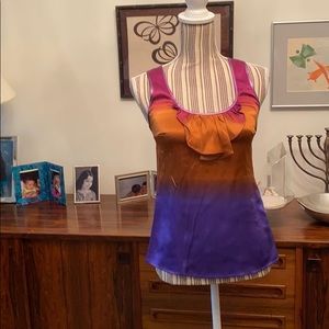 Plenty racer back silk tank size P